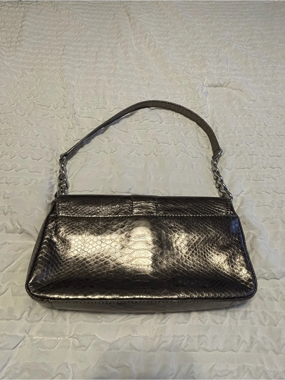 Michael Kors Metallic Gunmetal Shoulder Bag